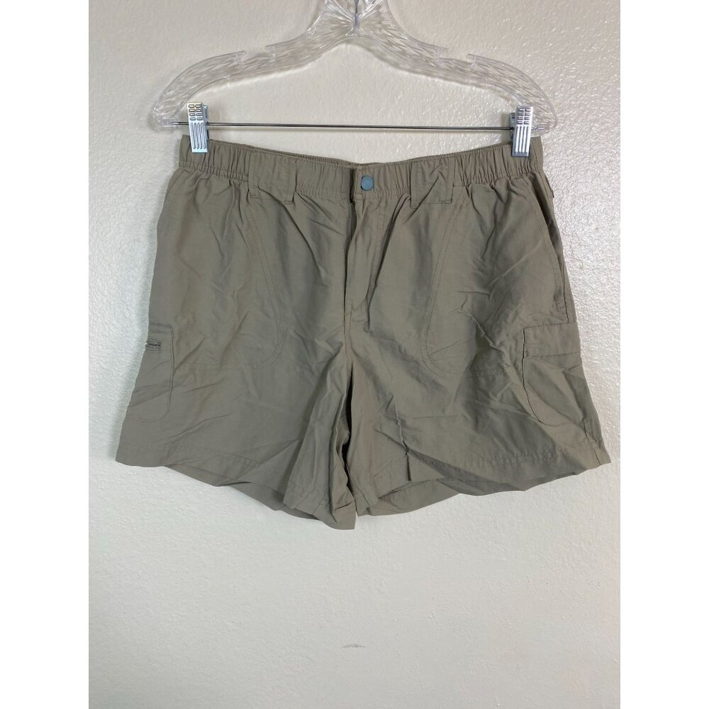 Columbia Beige Nylon Cargo Shorts‎ Women size Medium Outdoor Hiking Camping